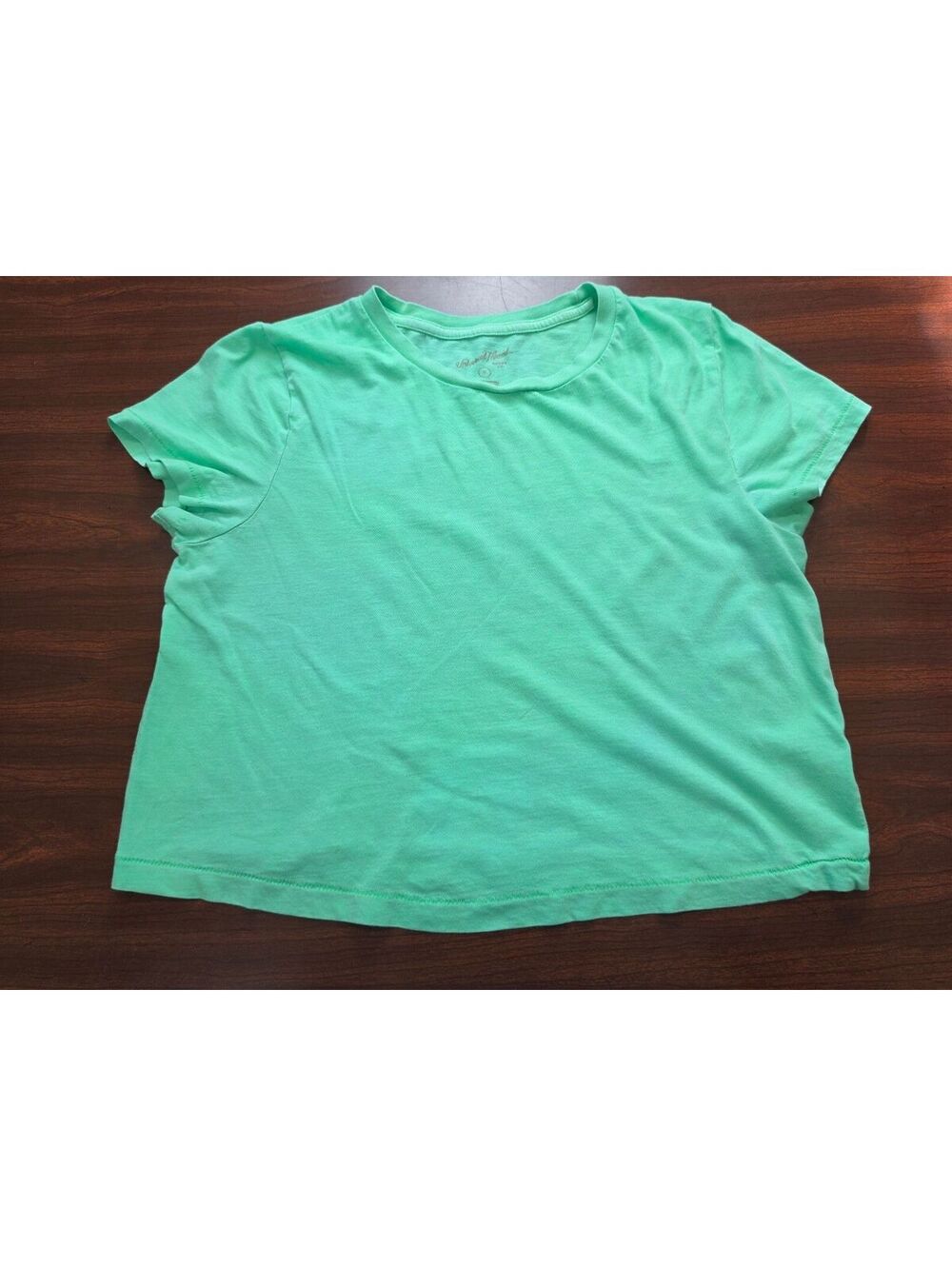 Universal Thread 100% Cotton Green Short Sleeve Medium Y2K Casual Minimalist Top